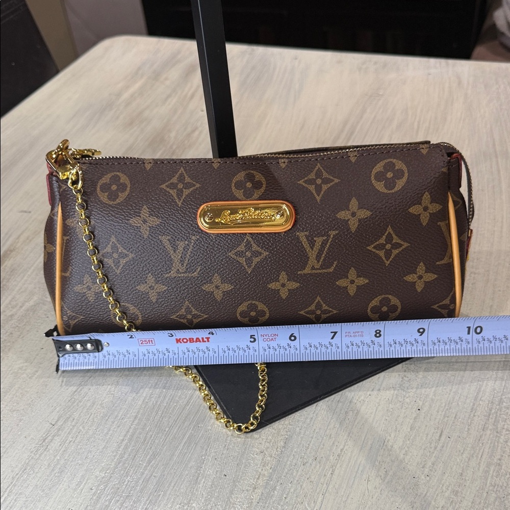 Source Unknown Pochette Eva Brown Monogram Clutch - image 13